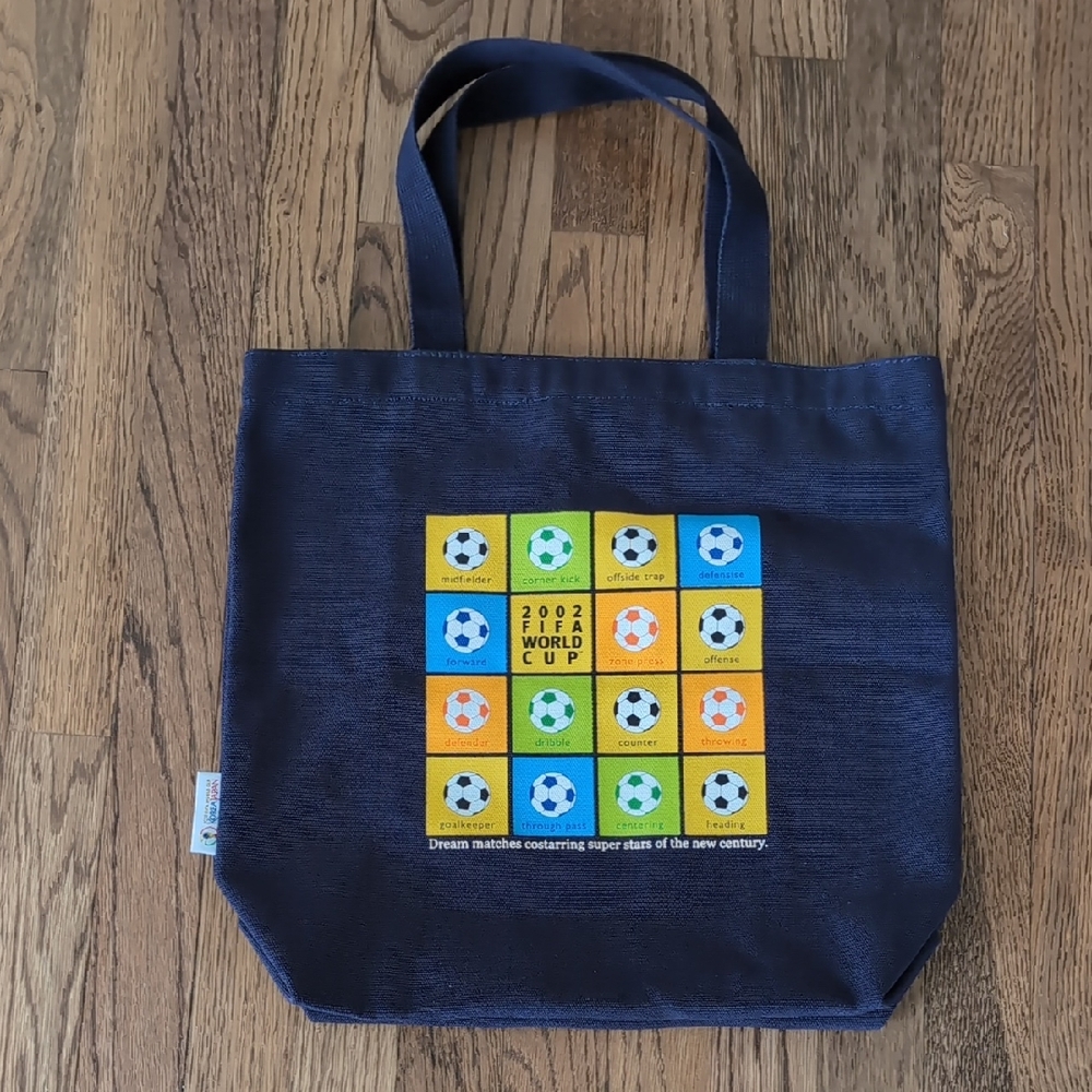Vintage Navy Blue 2002 Fifa World Cup Tote Bag